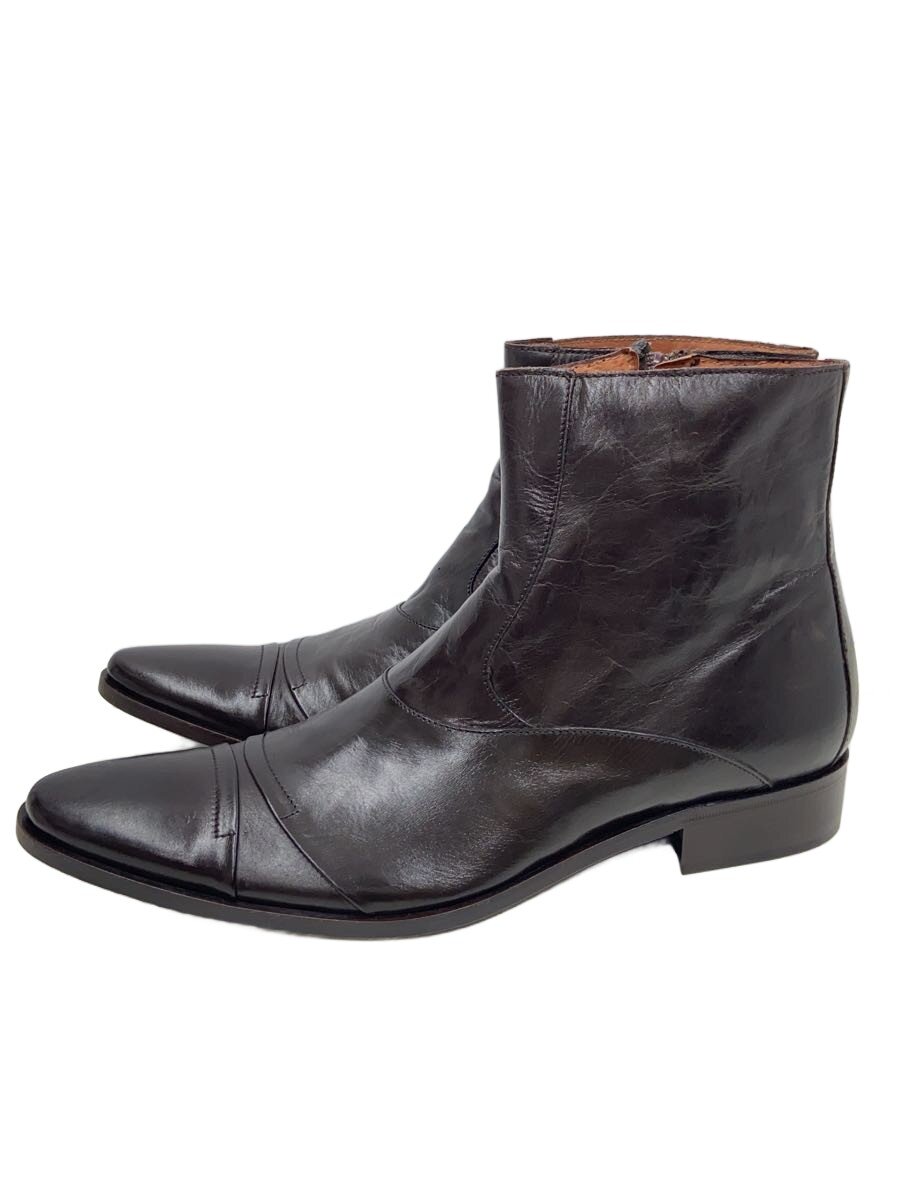 【中古】CARLO MEDICI◆ブーツ/--/BRW/なめし革【シューズ】