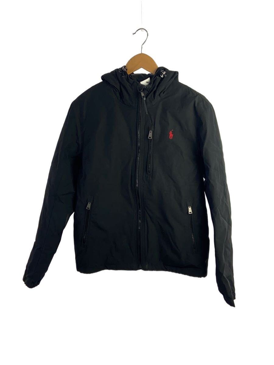 【中古】POLO RALPH LAUREN◆落ち込む上衣/XS/ナイロン/BLK/無地/前ボディス汚れた状態有【メンズウェア】