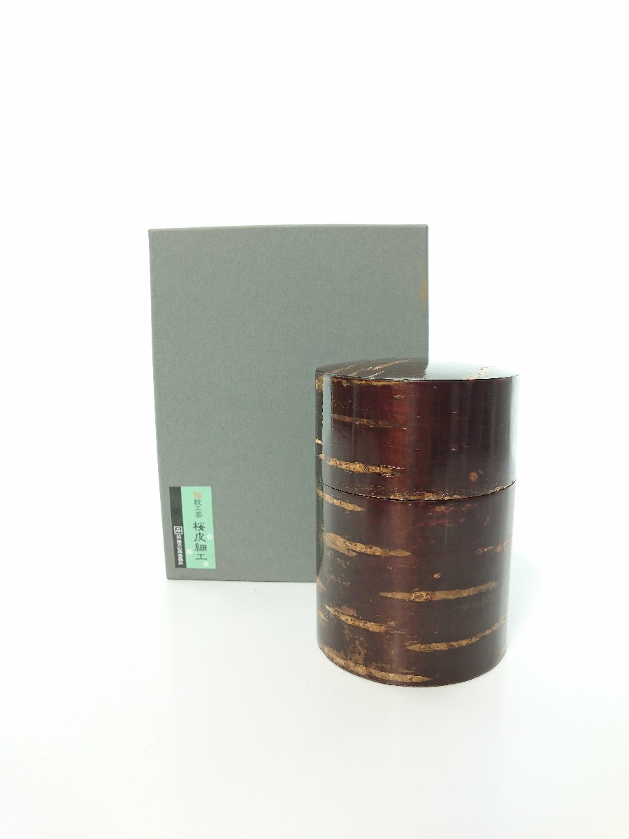 中古】 エスショップ藤木伝四郎商店 輪筒4色 茶筒 かえで 37204 直径