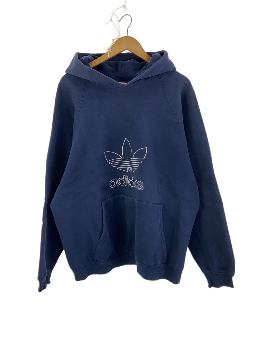 【中古】adidas◆80~90s/USA製/トレフォイルロゴ/パーカー/XL/コットン/NVY//【メンズウェア】|2nd STREET 店
