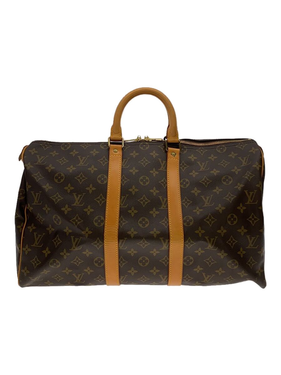 【中古】LOUIS VUITTON◆キーポル45_モノグラム・帆布_BRW/PVC/BRW【御徒面子】