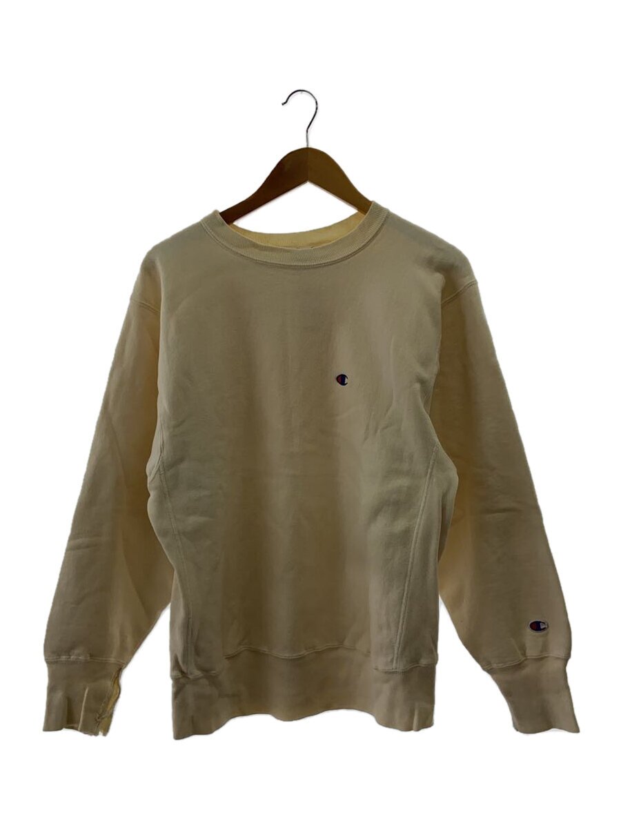 【中古】Champion◆リバースウィーブ/流汗/L/綿織物/象牙色/無地//【メンズウェア】