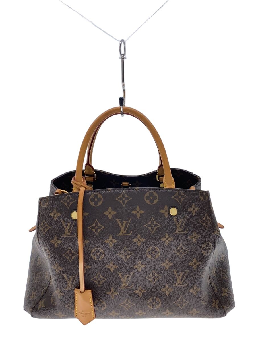【中古】LOUIS VUITTON◆モンテーニュMM/ハンドバック/無地/M41056/手持ち部分焼けあり/内側汚れた状態あり//【御徒面子】