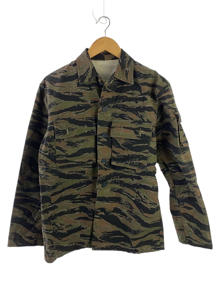 【中古】MILITARY◆タイガーストライプカモ/民生品/70-80s/長袖シャツ/S/コットン/KHK/カモフラ【メンズウェア】｜2ｎｄ STREET 店