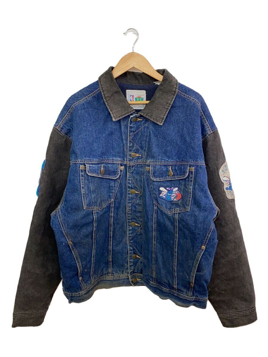 【中古】NBA◆Gジャン/XL/ジーンズ/IDG/HORNETS/内キルティング【メンズウェア】