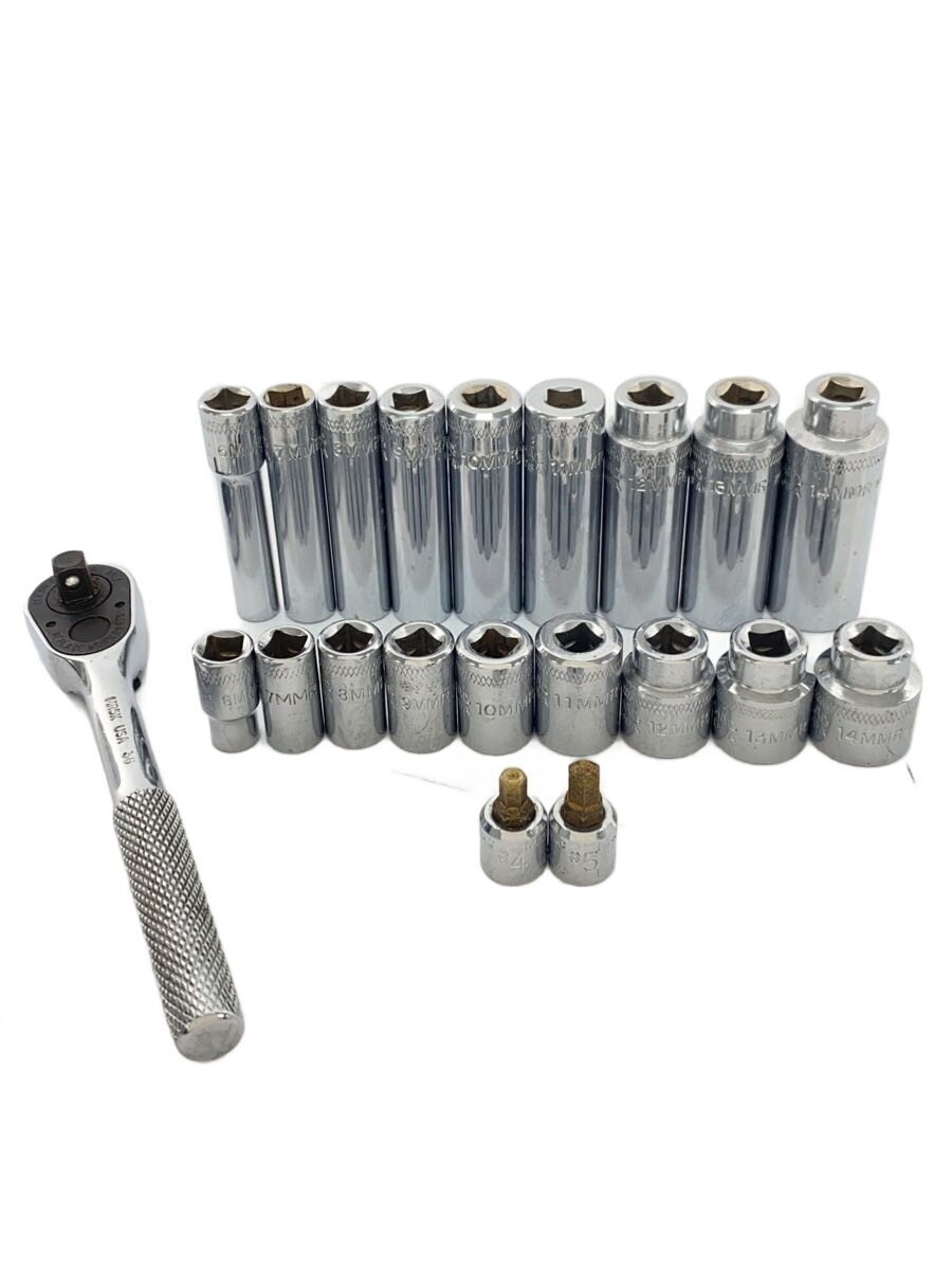 【中古】MAC TOOLS/マック物の具/ソケット21点仕掛ける/手道具/ 1/4【DIY備品】