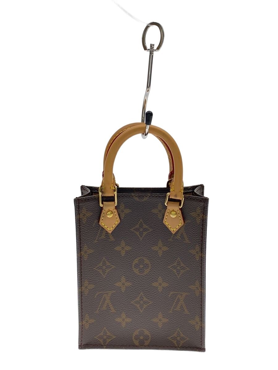 【中古】LOUIS VUITTON◆プティット・サック・プラ/汚れた状態有/ハンドバック/PVC/BRW/モノグラム/M69442【御徒面子】
