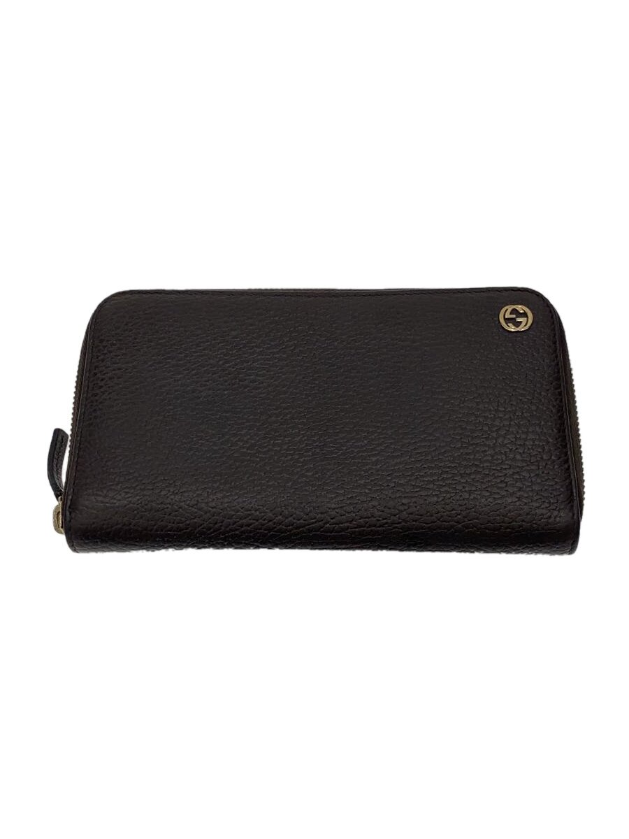 【中古】GUCCI◆長紙入れ_インターロッキングG/なめし革/BRW/メンズ【服飾雑貨他】