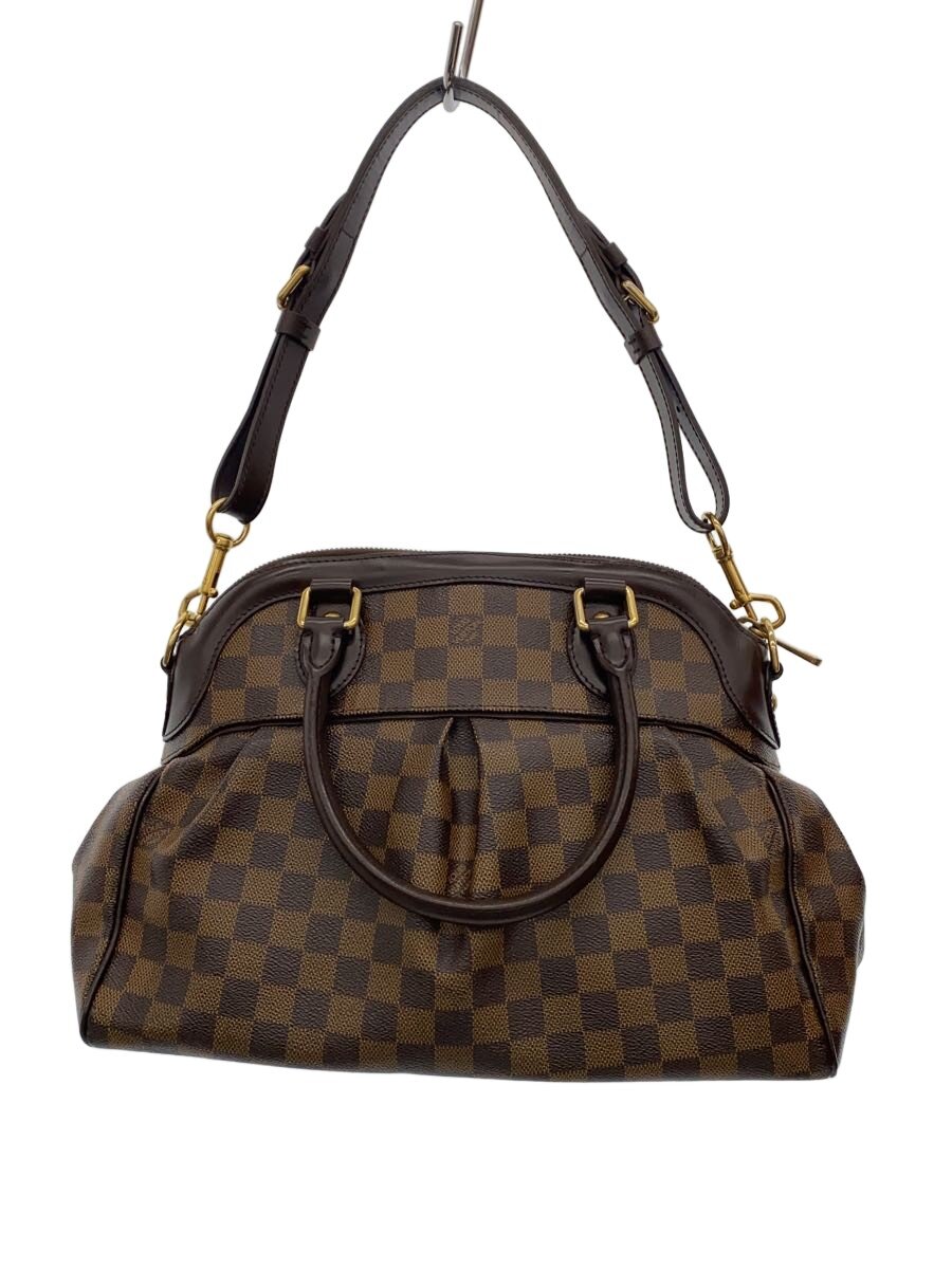 【中古】LOUIS VUITTON◆トレヴィPM_ダミエ・エベヌ/PVC/BRW【御徒面子】