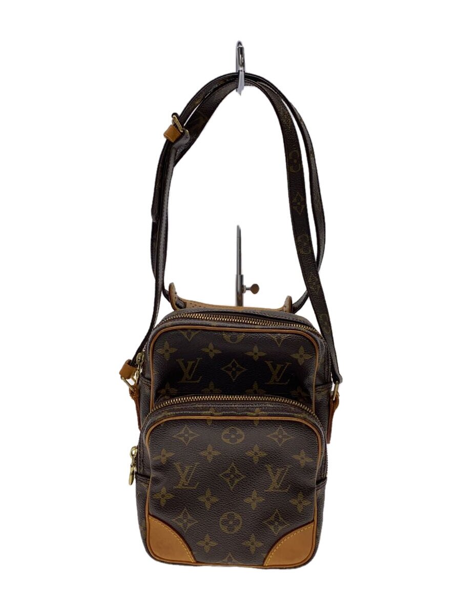 【中古】LOUIS VUITTON◆アマゾン_モノグラム・帆布_BRW/PVC/BRW【御徒面子】