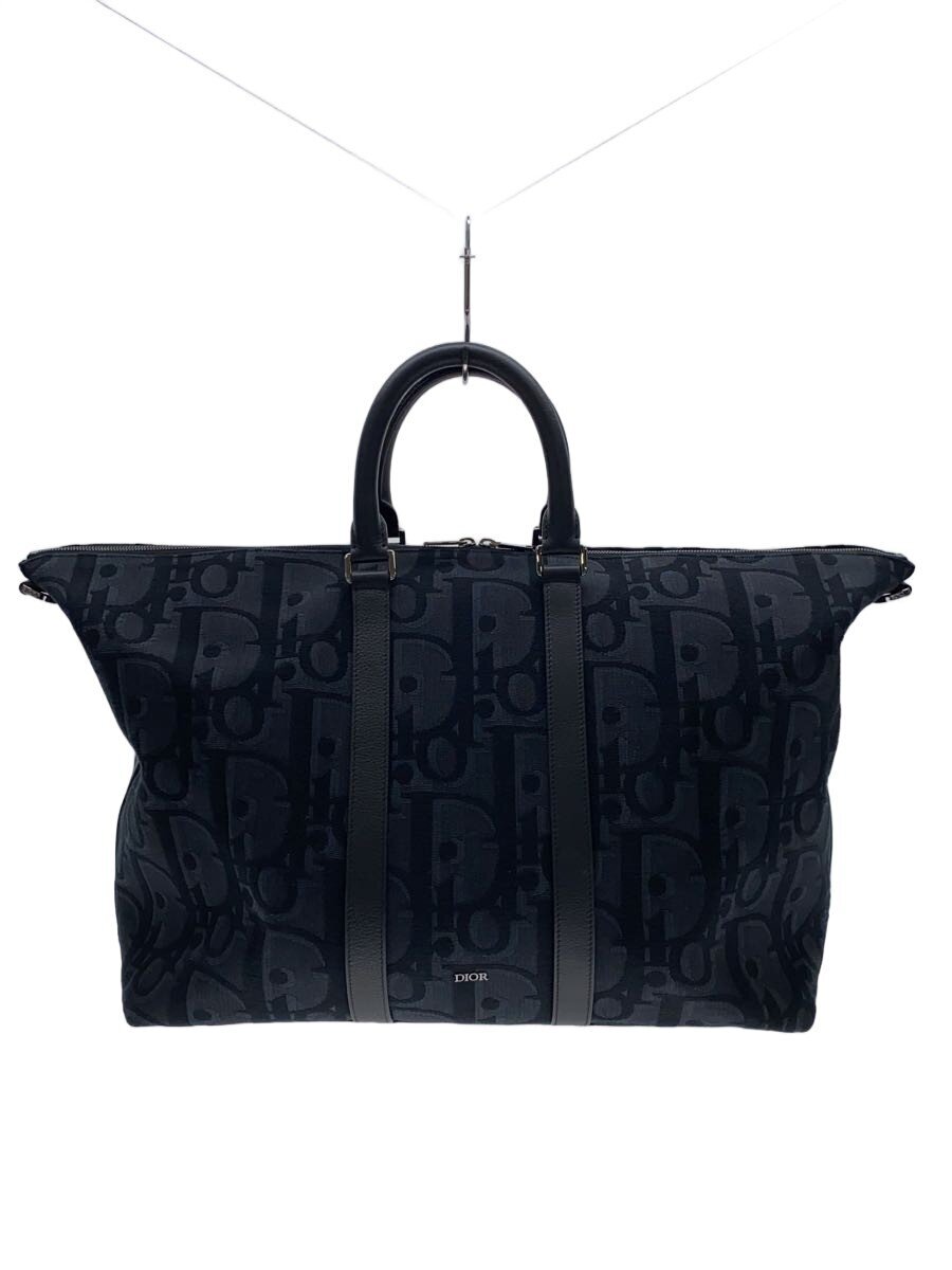 【中古】Christian Dior◆ボストンバッグ/帆布/黒いこと/ディオール/ウィークエンダー【御徒面子】
