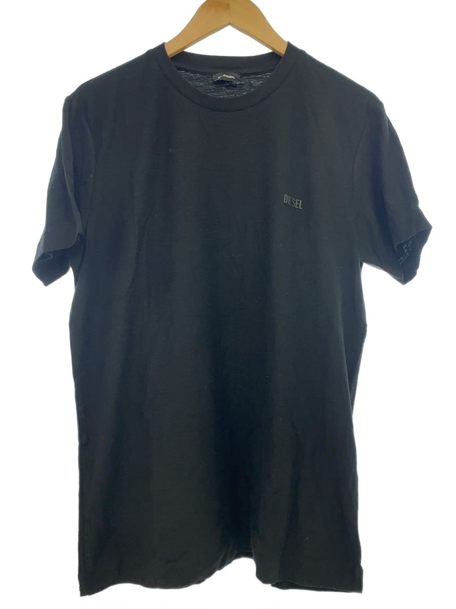 【中古】DIESEL◆ティーシャツ/半袖カットソー/L/綿織物/黒いこと/無地/A00402/労働者の一団のど首/ロゴタイプワンポイント//【レディース御召しもの】
