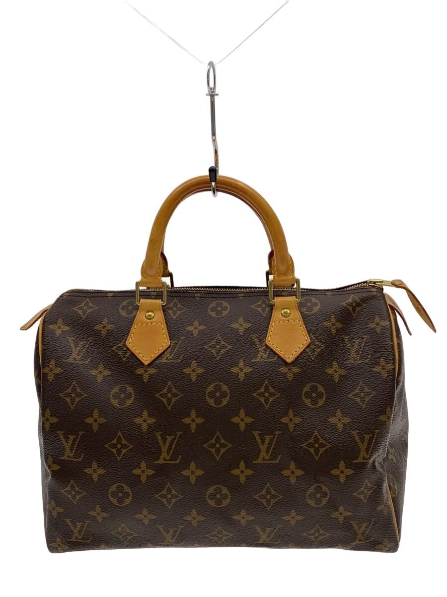 【中古】LOUIS VUITTON◆2)スピーディ30_モノグラム・帆布/PVC/BRW/総柄【御徒面子】