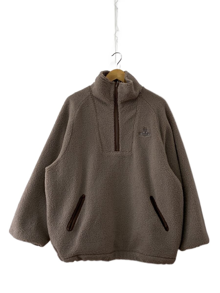 【中古】Vivienne Westwood MAN◆フリースジャケット/44/ポリエステル/BEG/無地/239-058//【メンズウェア】