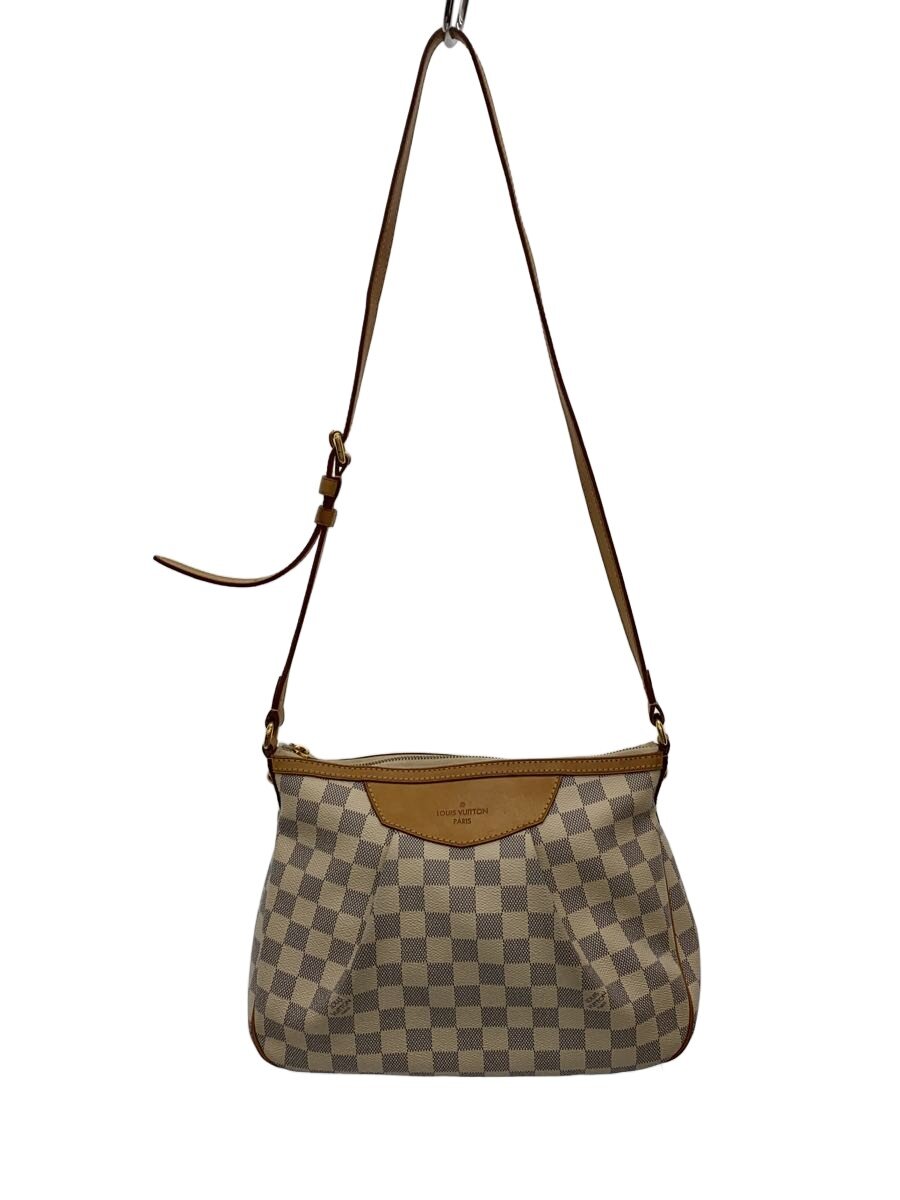 【中古】LOUIS VUITTON◆シラクーサPM_ダミエ・アズール/PVC/WHT【御徒面子】