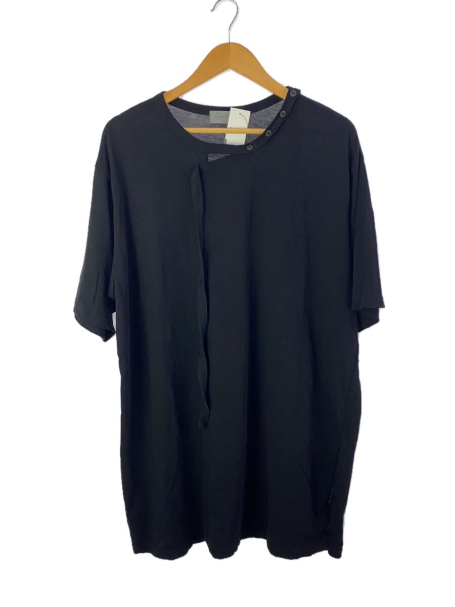 【中古】yohji yamamoto POUR HOMME◆ティーシャツ/3/綿織物/BLK/HS-T33-084//【メンズウェア】