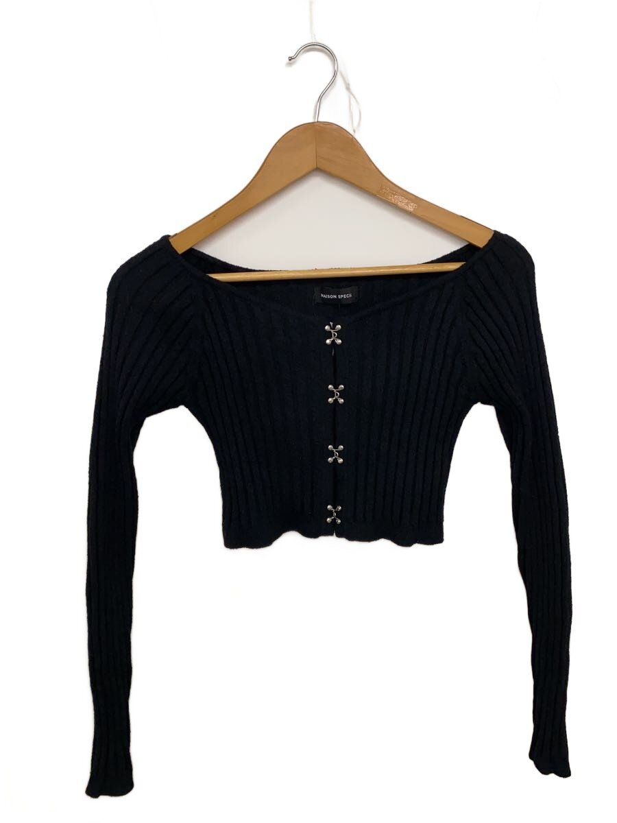 【中古】MAISON SPECIAL◆カーディガン(薄手)/M/ポリエステル/BLK/無地/21232365305【レディースウェア】｜2ｎｄ STREET 店