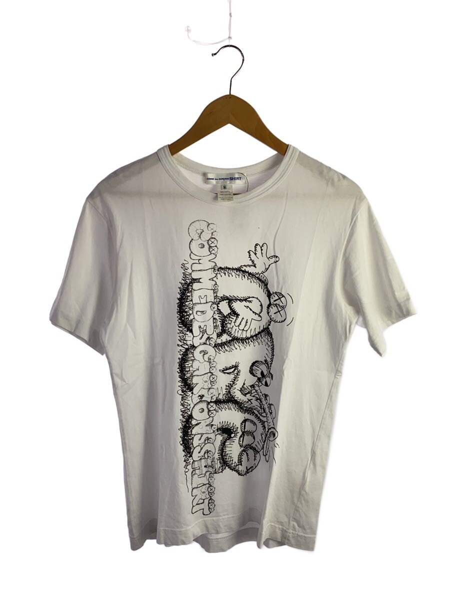 【中古】COMME des GARCONS SHIRT◆プルオーバー/M/綿織物/WHT/刷り上げる/FH-T007【メンズウェア】