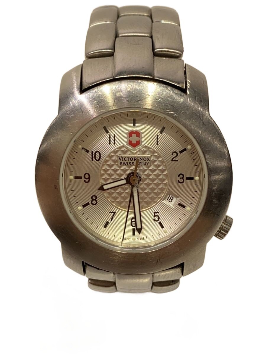 【中古】VICTORINOX◆石英ウオッチ/アナログ/--/WHT/SLV【服飾雑貨他】