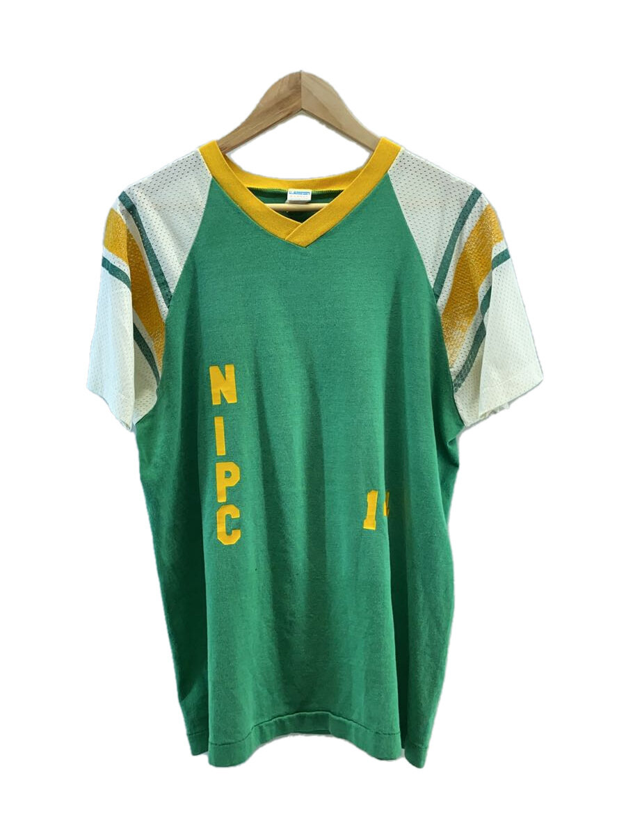 【中古】Champion◆70s/赤ちょうちん引き舟/蹴球/ナンバリング/取り組みプルオーバー/プルオーバー/XL/GRN//【メンズウェア】