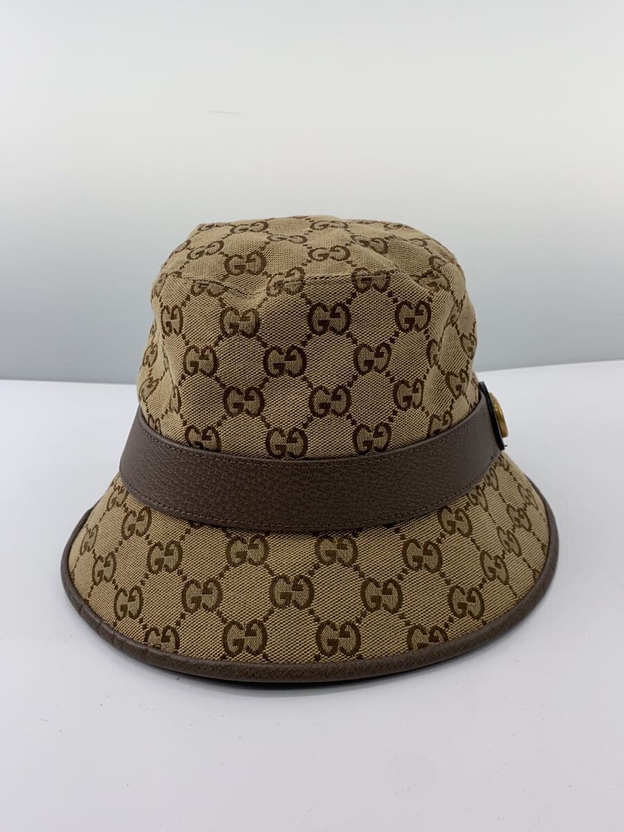 【中古】GUCCI◆かぶり笠/L/帆布/CML/総柄/メンズ/576587 4HG62【服飾雑貨他】