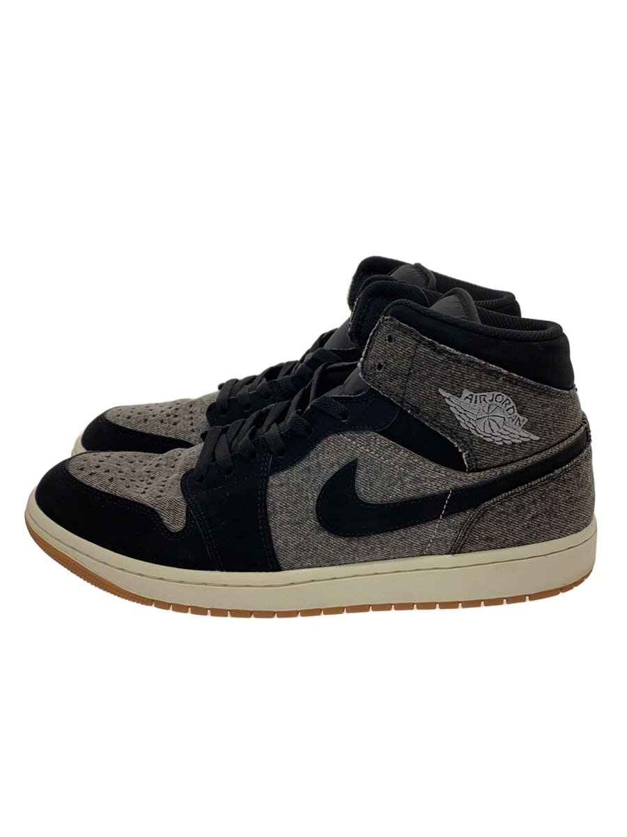 【中古】NIKE◆AIR JORDAN 1 MID SE/ハイカットスニーカー_HJ4363-001/30cm/GRY/デニム【シューズ】｜2ｎｄ STREET 店