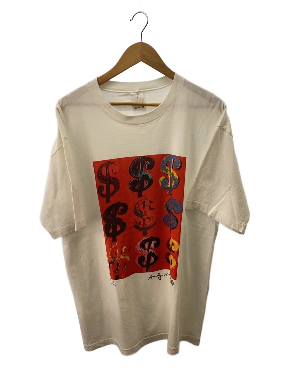 【中古】Andy Warhol◆90s/Dollar Sign Tee/作物刷り上げるプルオーバー/白/USA製/背引き舟手抜かり/少少あり【メンズウェア】
