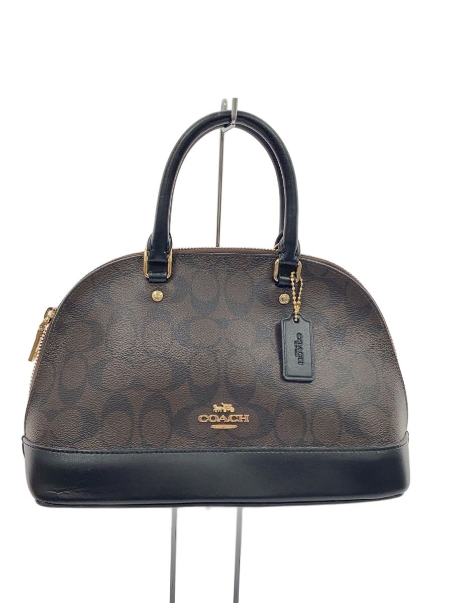 【中古】COACH◆ミニ・シエラサッチェル_シグネチャー_ブラックレザー/レザー【バッグ】｜2ｎｄ STREET 店