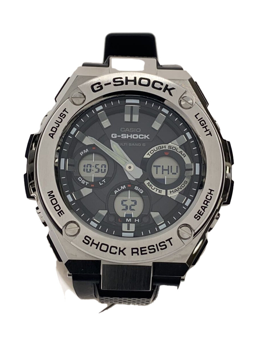 【中古】CASIO◆ソーラー腕時計/デジアナ/ラバー/BLK/BLK/GST-W110//【服飾雑貨他】|2nd STREET 店