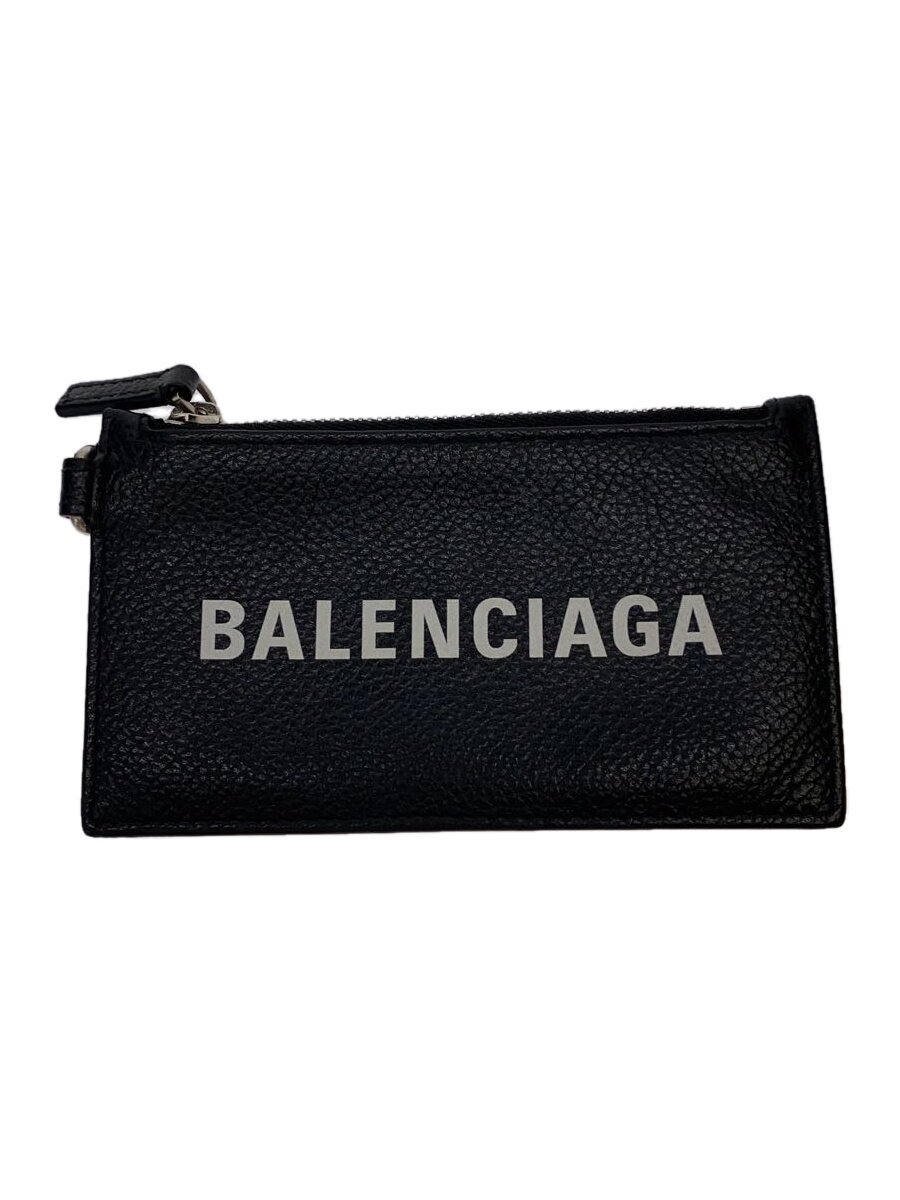 【中古】BALENCIAGA◆歌留多容れもの/なめし革/BLK/無地/メンズ/S94548・1090・U・1317【服飾雑貨他】