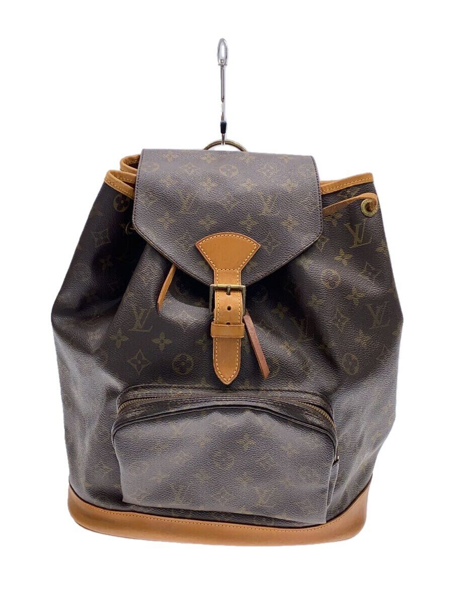 【中古】LOUIS VUITTON◆モン掏摸_モノグラム・帆布_BRW/PVC/BRW【御徒面子】
