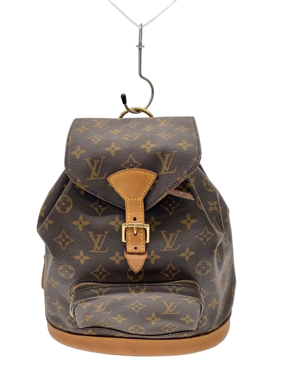 【中古】LOUIS VUITTON◆モン掏摸MM_モノグラム・帆布/PVC/BRW//【御徒面子】