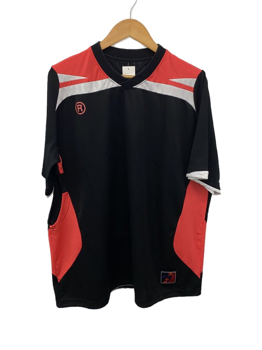 【中古】MARTINE ROSE◆TWO-WAY FOOTBALL TOP/プルオーバー/M/ポリエステル/黒いこと【メンズウェア】