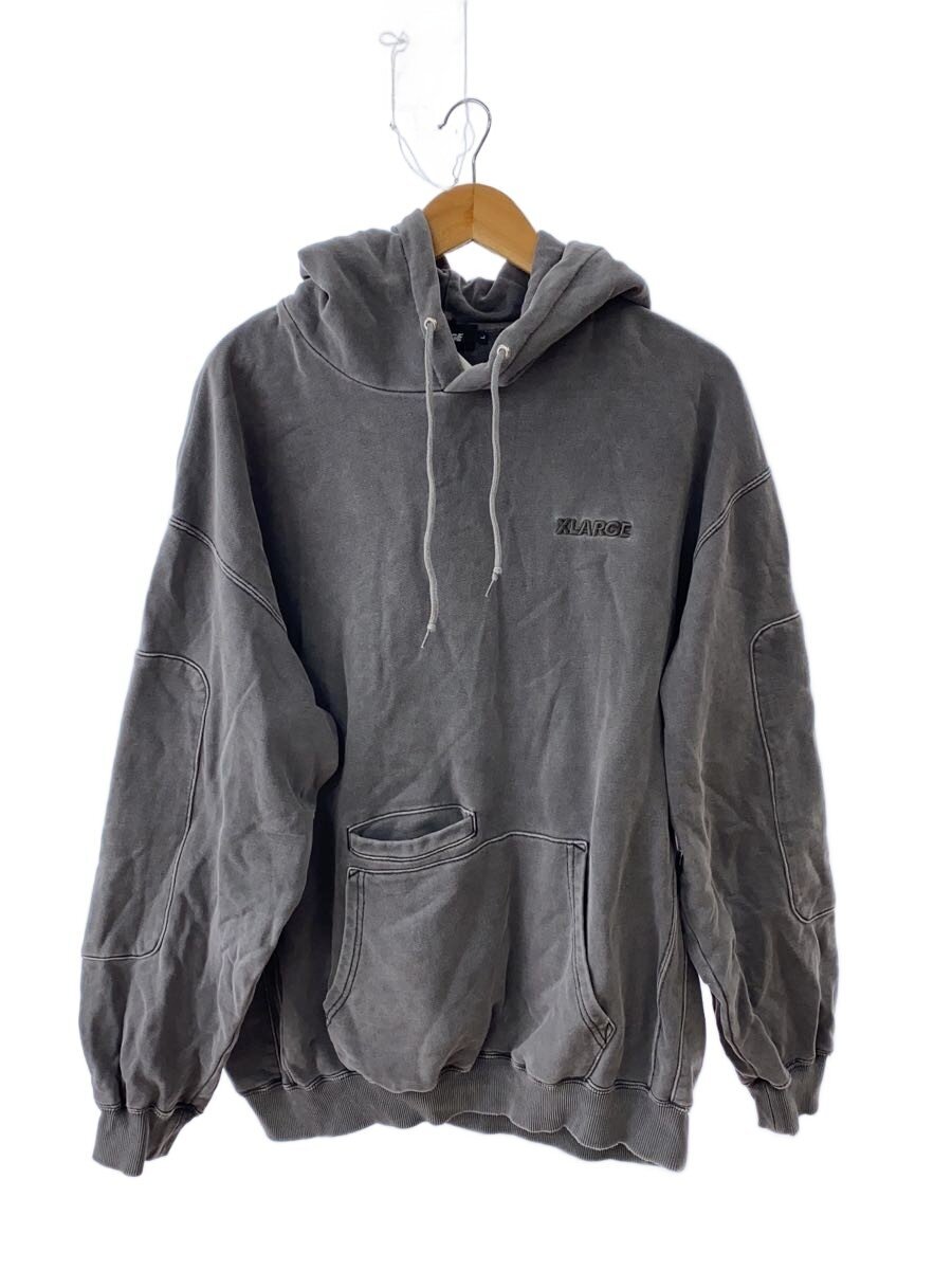 【中古】X-LARGE◆PIGMENT DYED WORK PULLOVER HOO/パーカー/L/綿織物/GRY/101223012014【メンズウェア】