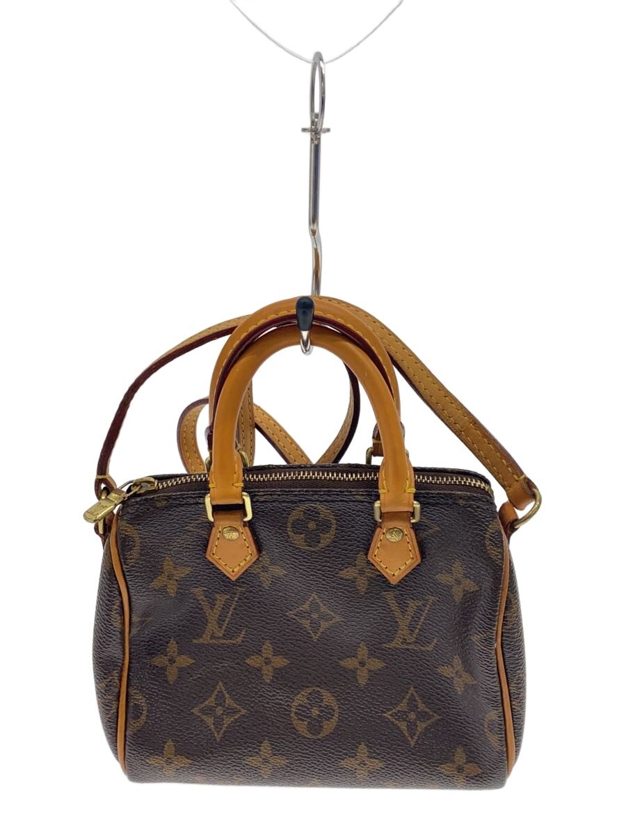 【中古】LOUIS VUITTON◆ナノスピーディー/ショルダーバッグ/無地/M61252/焼けあり/角擦れあり//【御徒面子】