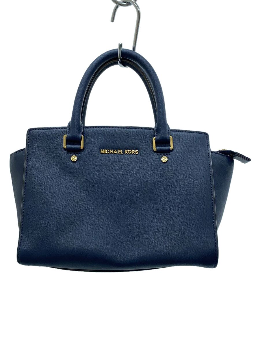 【中古】MICHAEL KORS◆トートバッグ/なめし革/NVY/30S3GLMS2L【御徒面子】