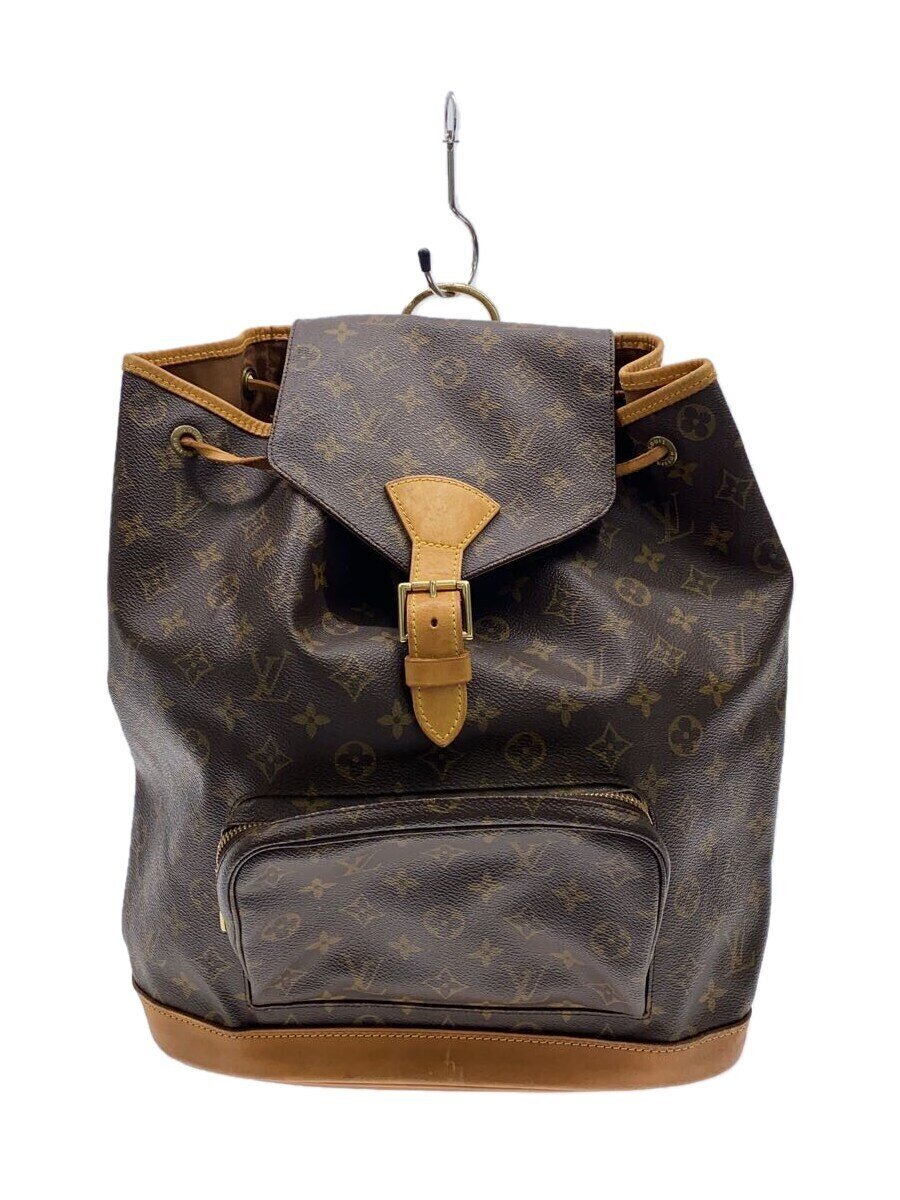 【中古】LOUIS VUITTON◆モン掏摸_モノグラム・帆布_BRW/PVC/BRW【御徒面子】