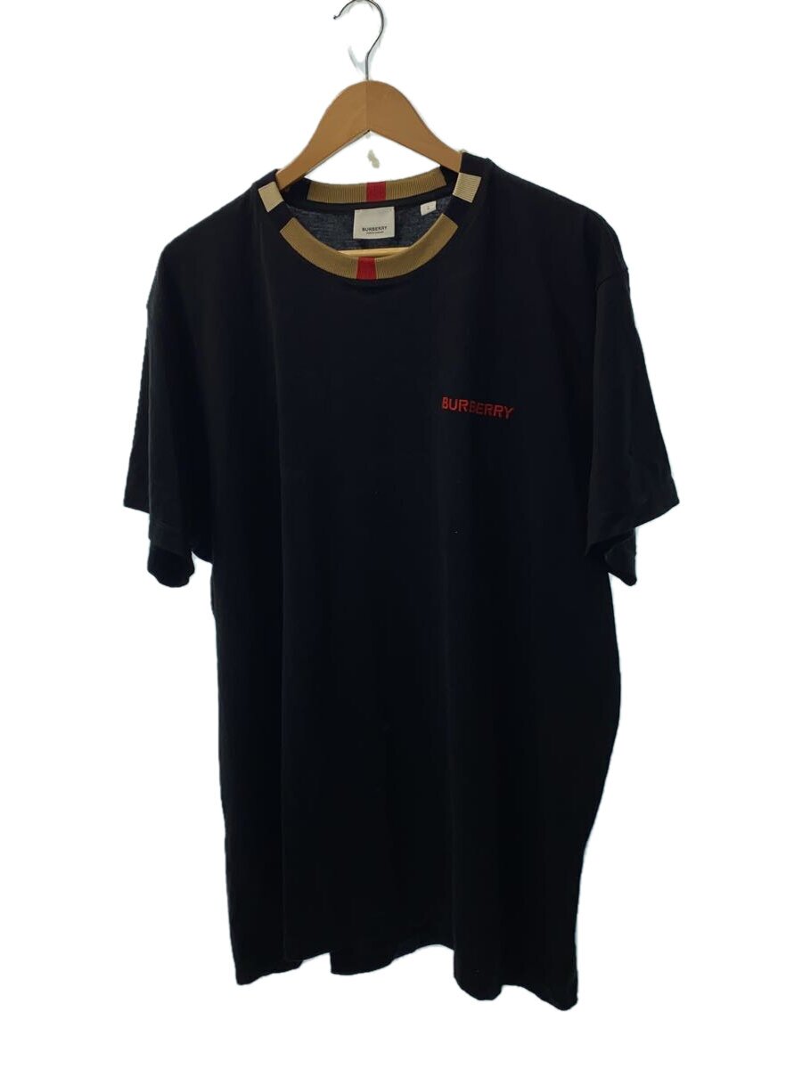 【中古】BURBERRY LONDON◆プルオーバー/L/綿織物/BLK/無地【メンズウェア】