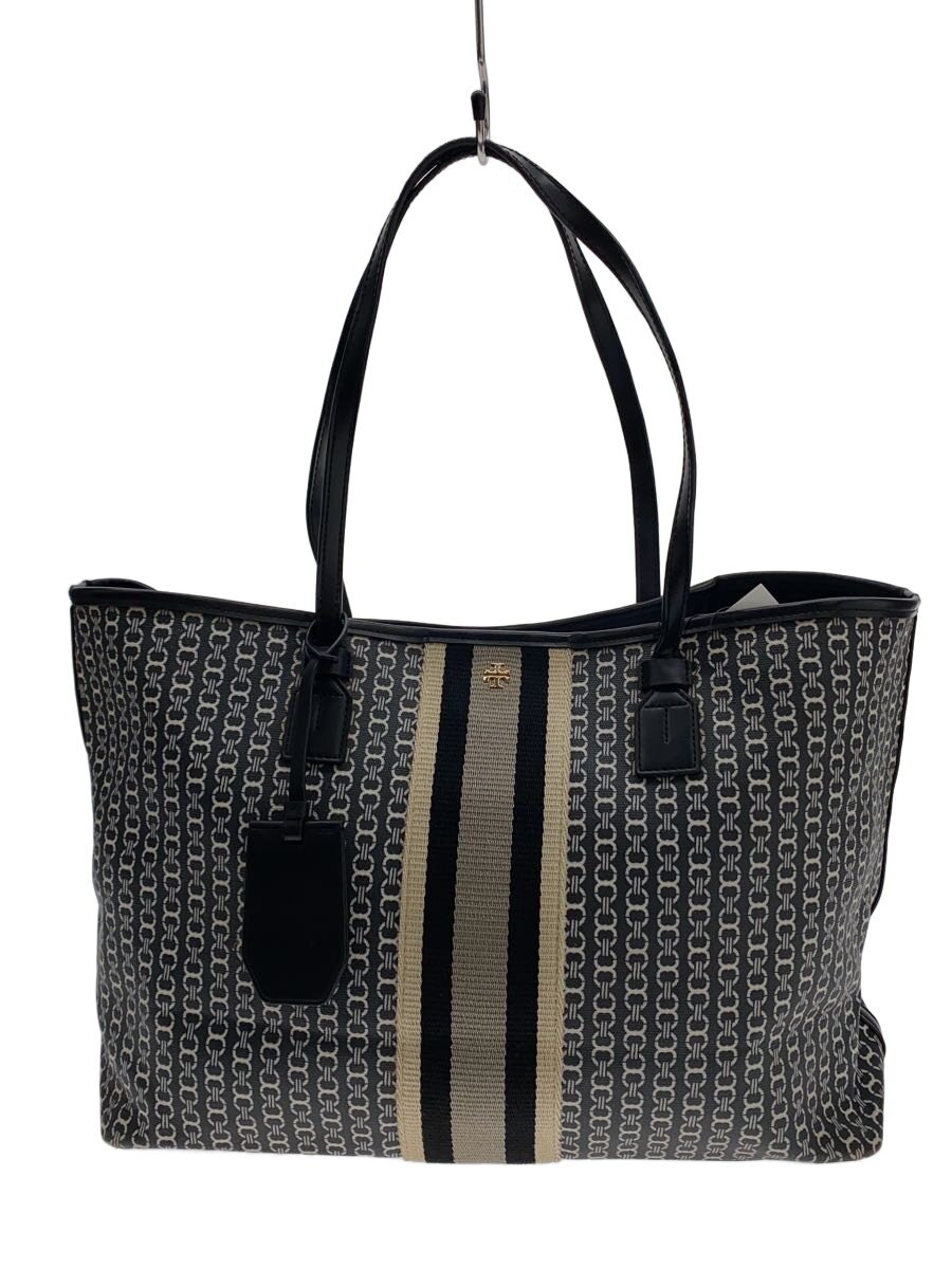 【中古】TORY BURCH◆トートバッグ/--/GRY/総柄【御徒面子】