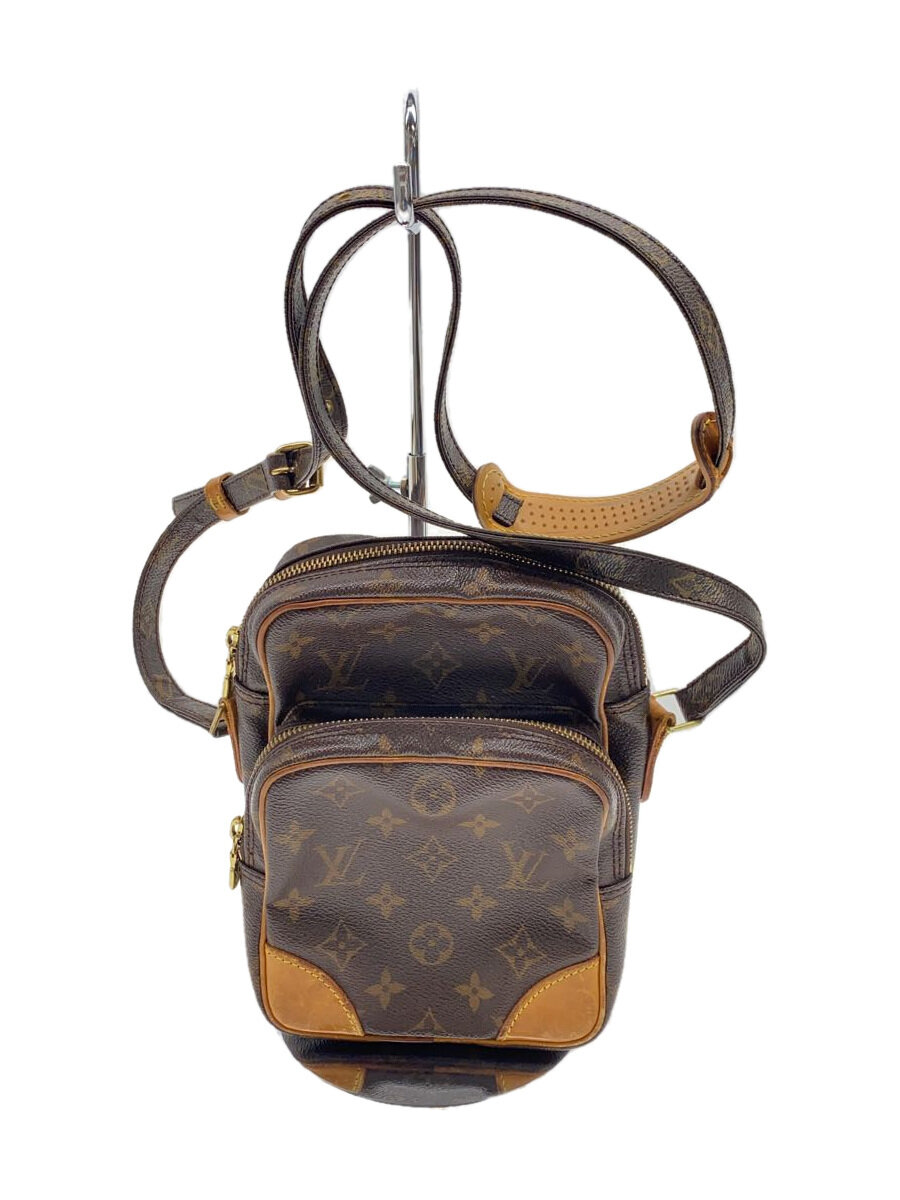 【中古】LOUIS VUITTON◆アマゾン_モノグラム・帆布_BRW/PVC/BRW/総柄//【御徒面子】