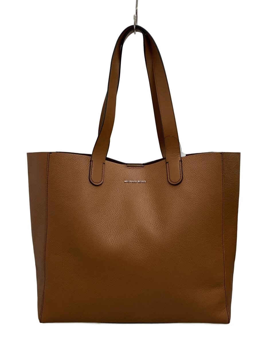 【中古】MICHAEL KORS◆トートバッグ/なめし革/BRW【御徒面子】
