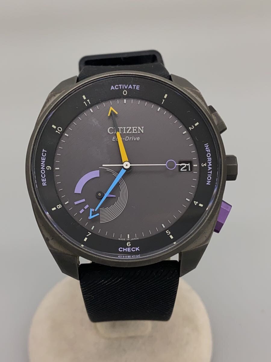 【中古】CITIZEN◆ソーラーウオッチ/アナログ/--/BLK/BLK/19LP0500T4【服飾雑貨他】