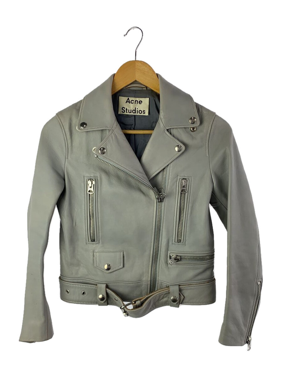 【中古】Acne Studios(Acne)◆なめし革上衣・上衣/32/なめし革/GRY/無地【レディースお召しもの】