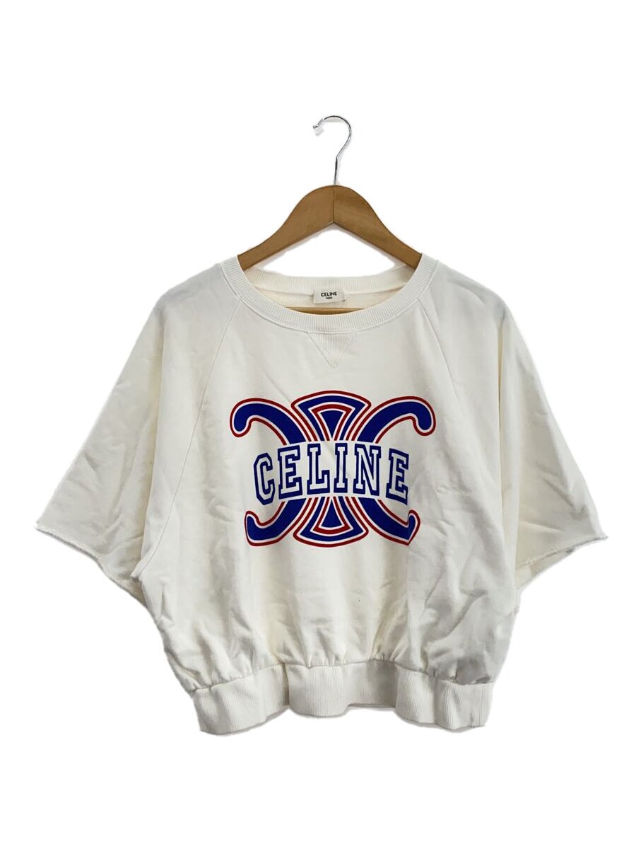 【中古】CELINE◆トリオンフルーズフィット半袖汗水/汗水/S/綿織物/WHT/2Y58A670Q【レディースお召しもの】