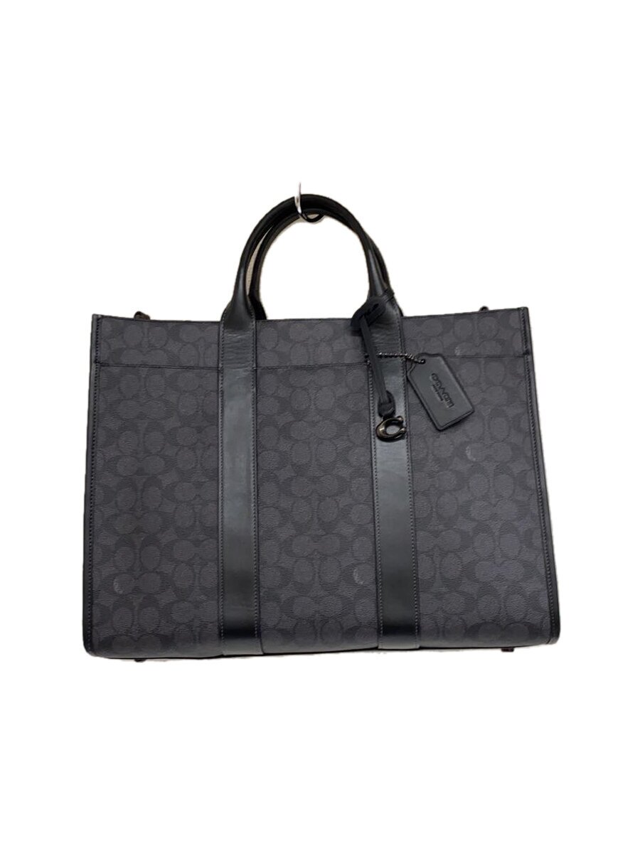 【中古】COACH◆トートバッグ/PVC/BLK/CY772【御徒面子】