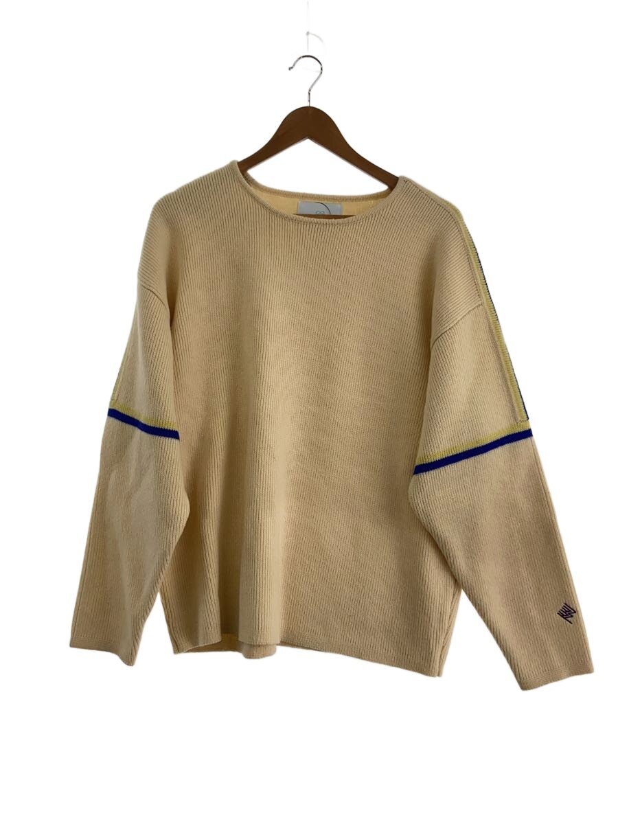 【中古】Whimsy◆編み物・ティーシャツ(朦朦たる)/L/アクリル樹脂/BEG/無地/WMS-24AW3-019【メンズウェア】