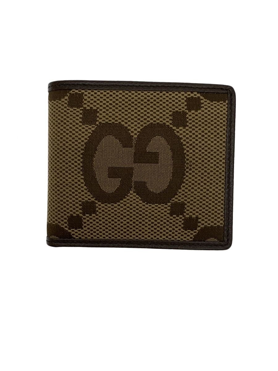 【中古】GUCCI◆2つ折り銭入れ_ジャンボGG/--/BEG/総柄/メンズ【服飾雑貨他】