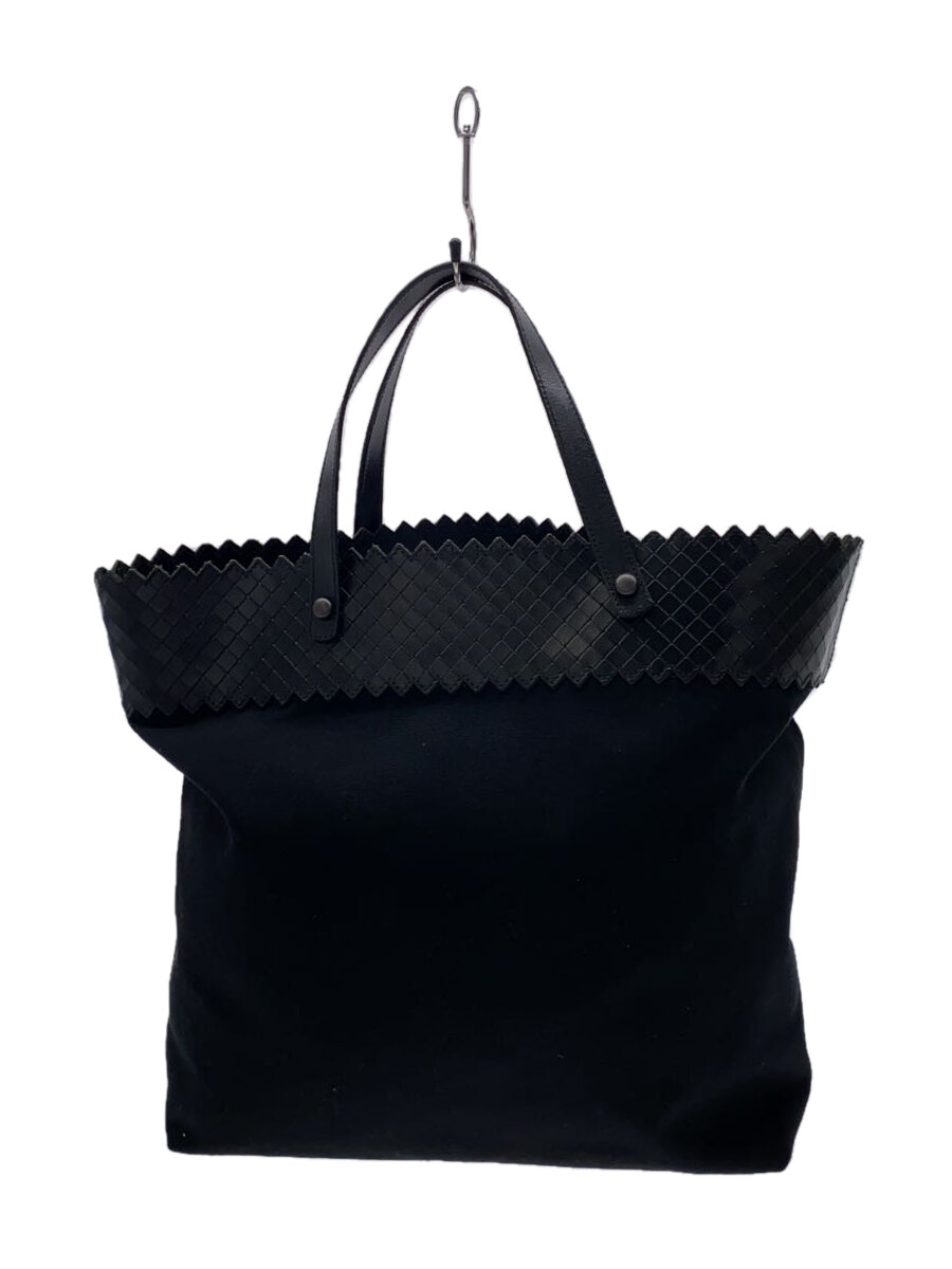 【中古】BOTTEGA VENETA◆トートバッグ/帆布/黒いこと//【御徒面子】