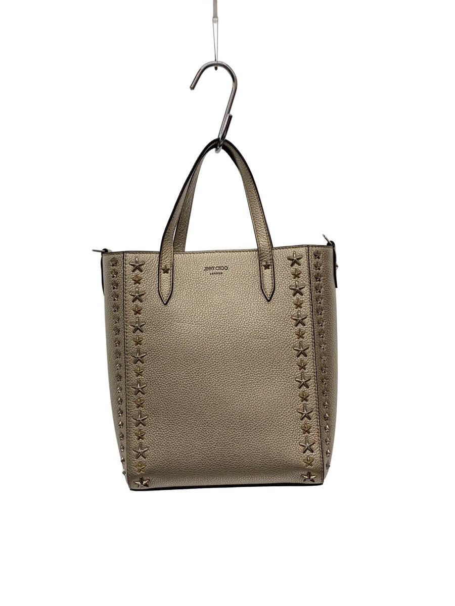【中古】JIMMY CHOO◆トートバッグ/なめし革/SLV【御徒面子】