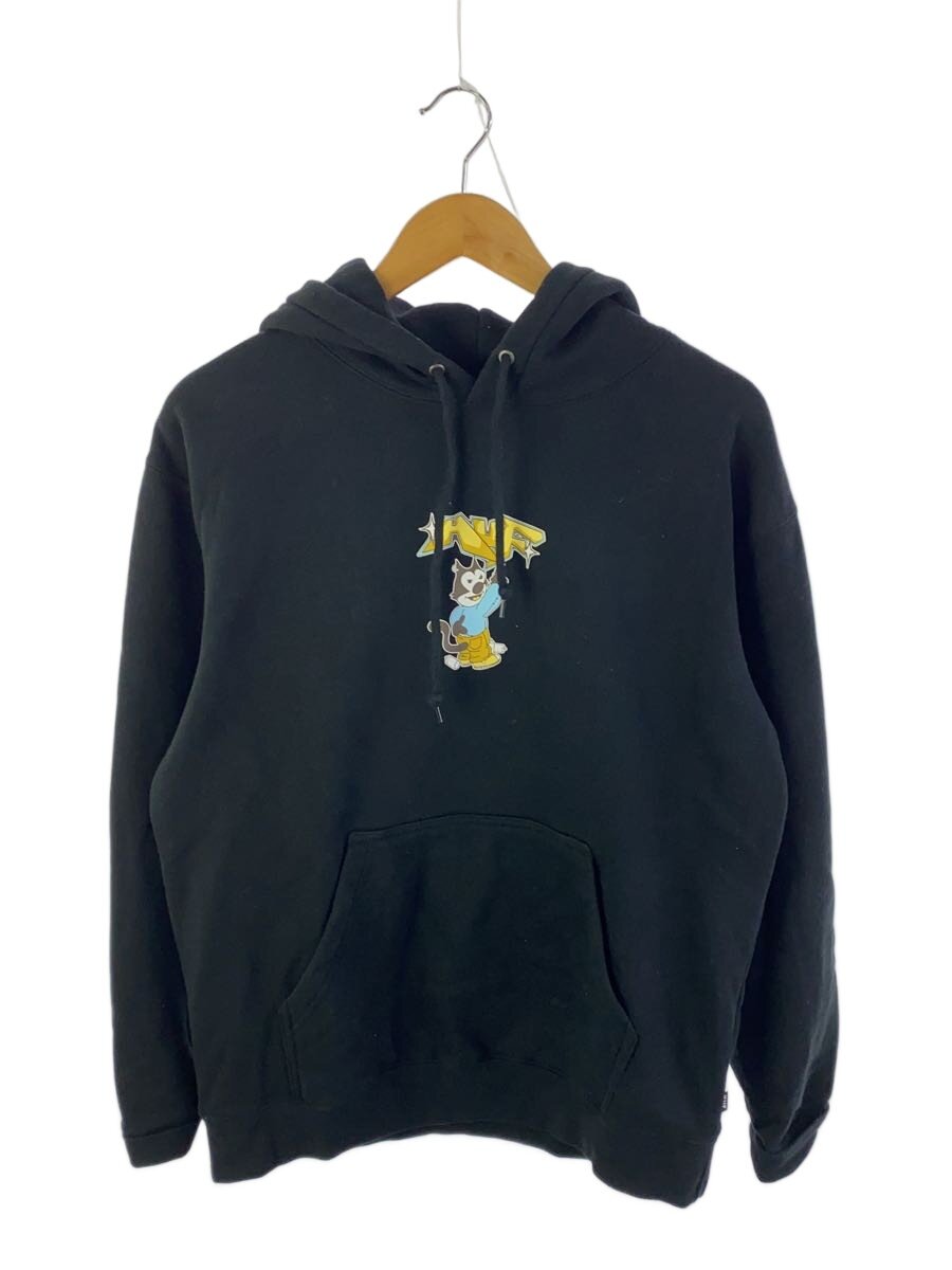 【中古】HUF◆パーカー/S/綿織物/BLK/無地/PF00637【メンズウェア】